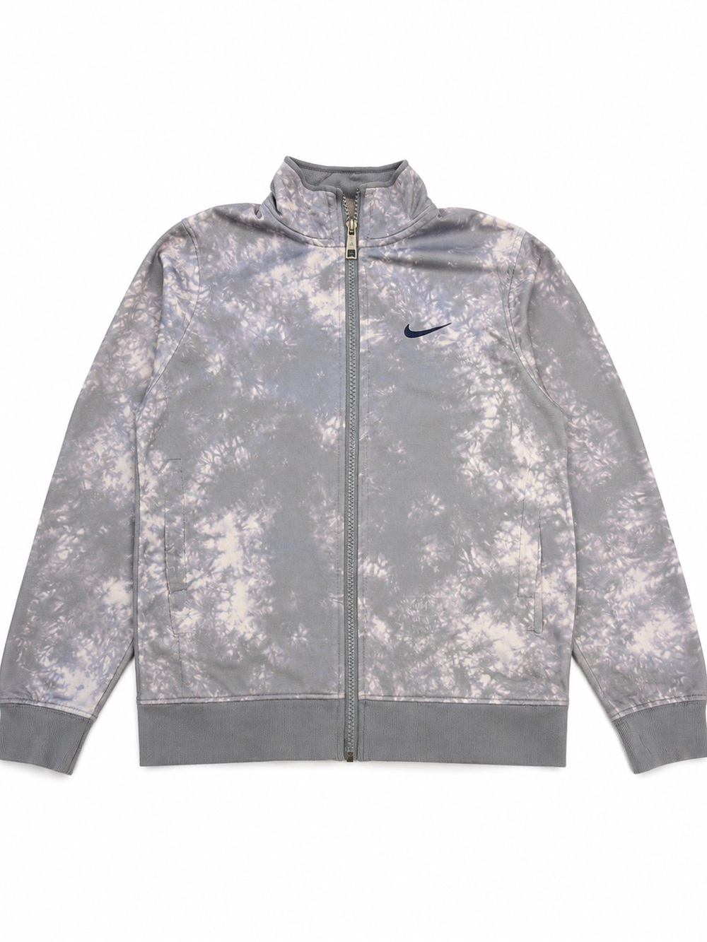 Nike Men's Grey Tie-Dye Full-Zip Performance Jacket